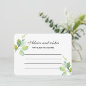 Elegant botanische waterverf vrijgezellenfeest adv informatiekaartje (Staand voorkant)