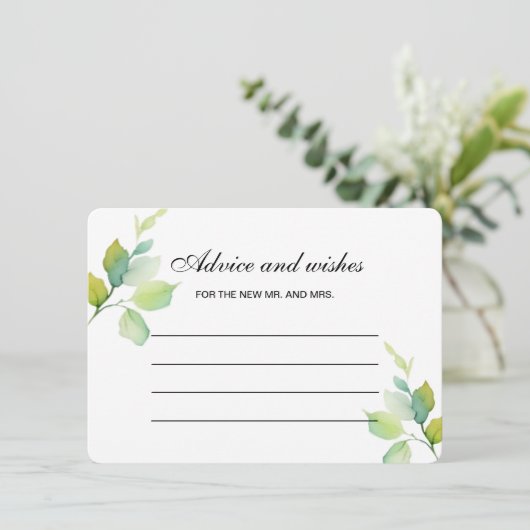 Elegant botanische waterverf vrijgezellenfeest adv informatiekaartje (Staand voorkant)