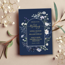 Elegant Botanische Waterverf Wildflower Wedding