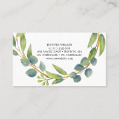 Elegant botanische wijn Aangepast Visitekaartje (Achterkant)