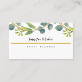 Elegant botanische wijn Aangepast Visitekaartje (Voorkant)