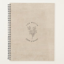 Elegant  botanische wilde bloem planner