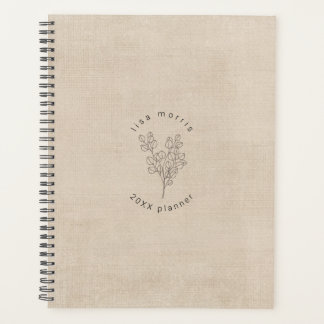 Elegant botanische wilde bloem planner