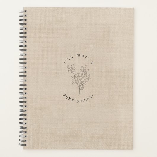 Elegant  botanische wilde bloem planner (Voorkant)