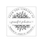 Elegant botanische wilde bloemen uit de bibliothee rubberstempel (Afrduk)