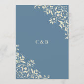 Elegant Boter Geel  Lijst Trouwmenu Menu (Achterkant)