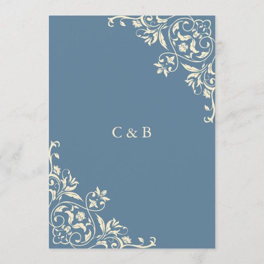 Elegant Boter Geel  Lijst Trouwmenu Menu (Achterkant)