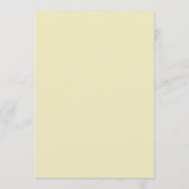 Elegant Boter Geel Monogram Moderne Trouwdag Menu (Achterkant)