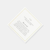 Elegant Boter Geel Monogram Moderne Trouwdag Servet (Hoek)