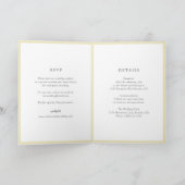 Elegant Boter Geel Monogram Moderne Trouwfeest (Binnen)