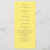 Elegant Boter Geel Trouwprogramma (Voorkant)