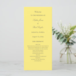 Elegant Boter Geel Trouwprogramma