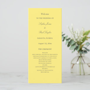 Elegant Boter Geel Trouwprogramma