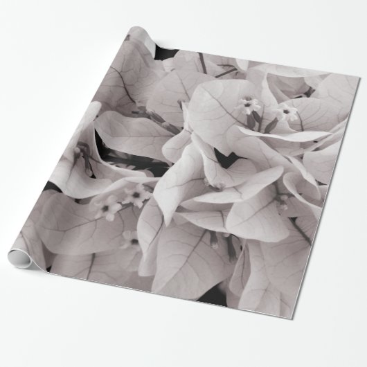 Elegant bougainvillea  bloempatroon cadeaupapier (Uitgerold)