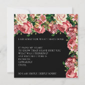 Elegant Bouquet Blush Het spijt me dat ik Kaart be (Voorkant)