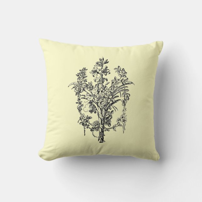 Elegant Bouquet Kussen (Voorkant)