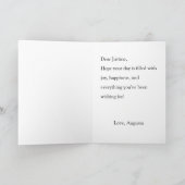 Elegant Bouquet of Peonies Custom Text Birthday  Kaart (Binnen)