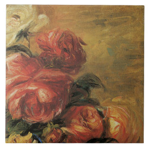  Elegant Bouquet Rozen Floral Geel Roze Tegeltje