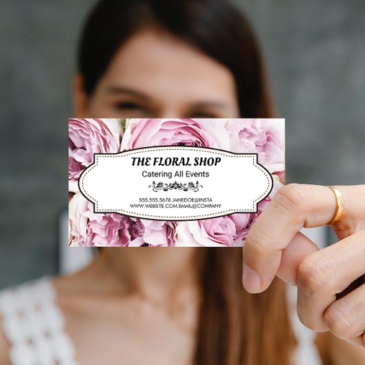 Elegant Bouquet van Flowers Visitekaartje