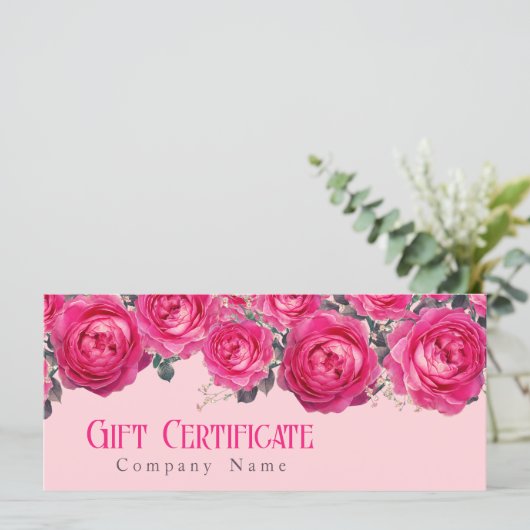 Elegant Bouquet van Rozen Gepersonaliseerd (Staand voorkant)