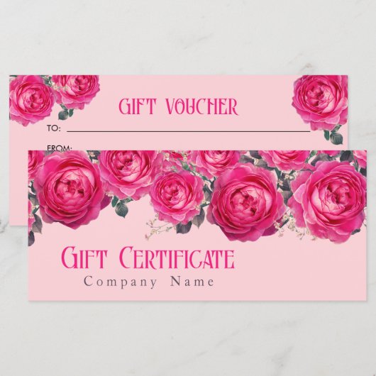 Elegant Bouquet van Rozen Gepersonaliseerd (Voorkant / Achterkant)