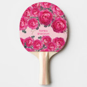 Elegant Bouquet van Rozen Gepersonaliseerd Tafeltennisbatje (Voorkant)