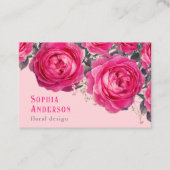 Elegant Bouquet van Rozen Visitekaartje (Voorkant)