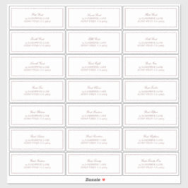 Elegant Bourgogne Classic Script Gastadres Sticker