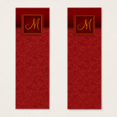Elegant Bourgogne Crackle Finish Bladwijzer Mini Visitekaartjes (Voorkant /achterkant)