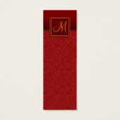 Elegant Bourgogne Crackle Finish Bladwijzer Mini Visitekaartjes (Achterkant)