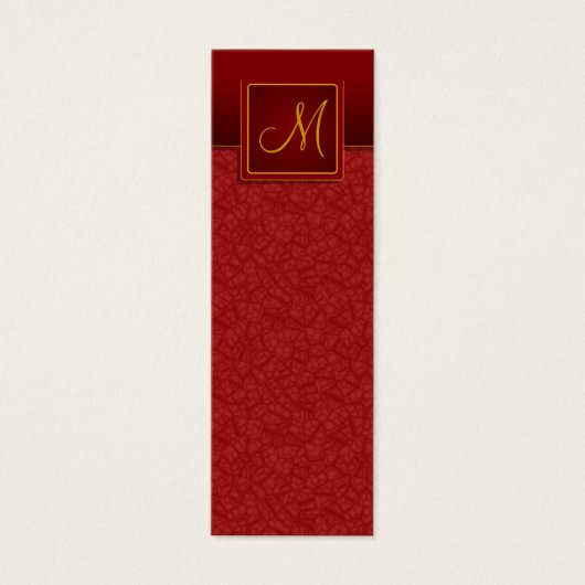 Elegant Bourgogne Crackle Finish Bladwijzer Mini Visitekaartjes (Voorkant)