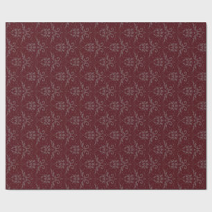 Elegant Bourgogne Damask-pakpapier Cadeaupapier