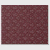 Elegant Bourgogne Damask-pakpapier Cadeaupapier (Vlak)