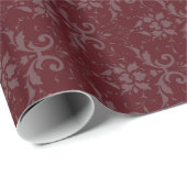 Elegant Bourgogne Damask-pakpapier Cadeaupapier (Rol Hoek)