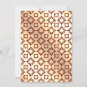 Elegant Bourgogne en gouden islamitische bruiloft Kaart (Achterkant)