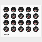 Elegant Bourgogne en roze bloemen Ronde Sticker (Vel)