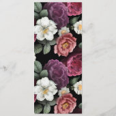 Elegant Bourgogne en Roze Gereserveerd Teken Menu (Achterkant)