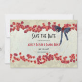 Elegant Bourgogne land Floral Rustic Wedding Save The Date (Voorkant)