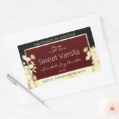 Elegant Bourgogne Product Labels Floral Gold Lijst (Envelop)