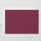 Elegant Bourgogne rood | Maroon Gold Verjaardagsdi Kaart (Achterkant)