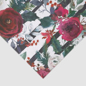 Elegant Bourgogne Roos Grote kerstmis Tissuepapier (Detail)