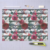 Elegant Bourgogne Roos Grote kerstmis Tissuepapier (Craft)