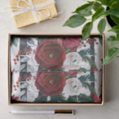 Elegant Bourgogne Roos Grote kerstmis Tissuepapier (Geschenk)