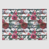 Elegant Bourgogne Roos Grote kerstmis Tissuepapier (Voorkant)