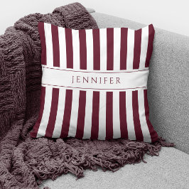 Elegant Bourgogne Stripes Patroon Kussen