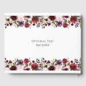 Elegant Bourgogne Violet Bloemen Bruiloft Monogram Gastenboek (Achterkant)