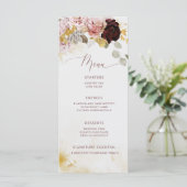 Elegant Bourgognig goudfeest Menu (Staand voorkant)