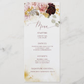 Elegant Bourgognig goudfeest Menu (Voorkant)