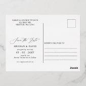 Elegant Bourgondië Blush Bloemen Save the Date Folie Uitnodiging Briefkaart (Achterkant)
