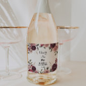 Elegant Bourgondië Bruiloft Sparkling Wijn Label Sparkling Wijnetiket